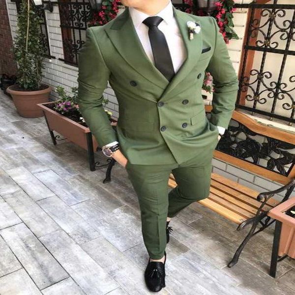 green double-breasted suit mens wedding suits custom made slim fit business groom tuxedos 2 piece set (jacket+pants) men's & blazers, White;black
green double-breasted suit mens wedding suits custom made slim fit business groom tuxedos 2 piece set (jacket+pants) men's & blazers, White;black