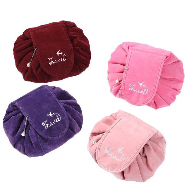 cosmetic bags & cases women drawstring bag travel storage makeup organizer female make up pouch portable lady round toiletry beauty case
cosmetic bags & cases women drawstring bag travel storage makeup organizer female make up pouch portable lady round toiletry beauty case
