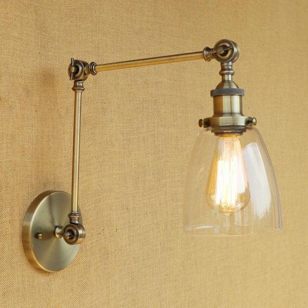 wall lamp vintage loft industrial clear glass lampshade adjust long swing arms e27 bulb for living room restaurant bar
wall lamp vintage loft industrial clear glass lampshade adjust long swing arms e27 bulb for living room restaurant bar
