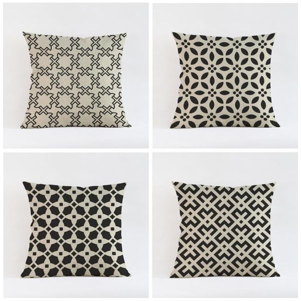 geometry linen cushion cover black white diamond stripes modern square decorative sofa pillows case cojines car decor 45*45cm cushion/decora
geometry linen cushion cover black white diamond stripes modern square decorative sofa pillows case cojines car decor 45*45cm cushion/decora