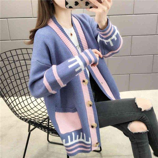 coat women's shirt spring and autumn mid-fall long knitted lazy lady's jacket wind loose cardigan, Tan;black
coat women's shirt spring and autumn mid-fall long knitted lazy lady's jacket wind loose cardigan, Tan;black