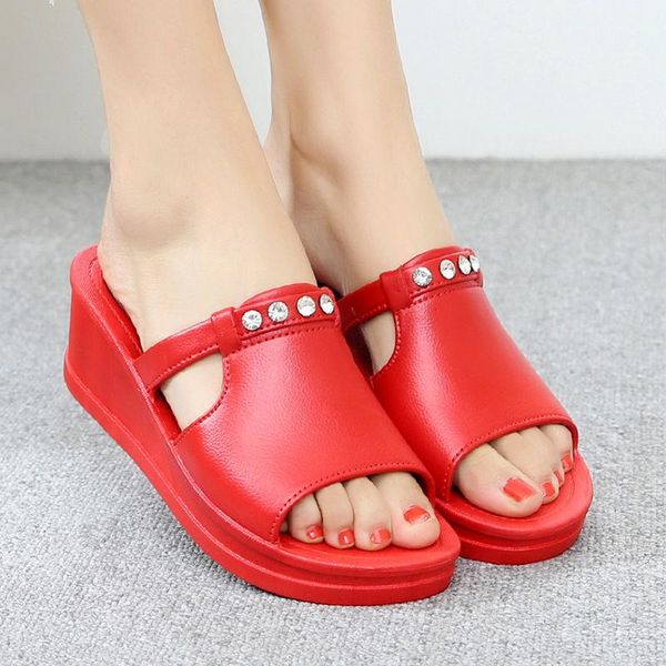 slippers shoes women women's summer red soled high heel antiskid sandals sandalias mujer, Black
slippers shoes women women's summer red soled high heel antiskid sandals sandalias mujer, Black