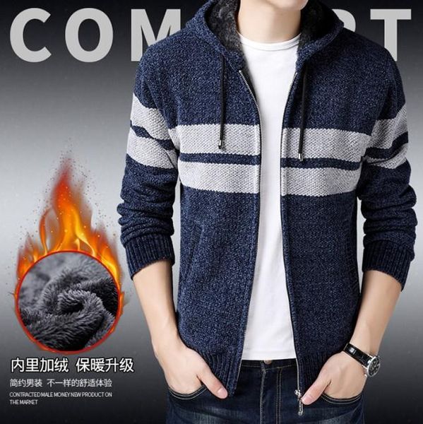 men's jackets sweater jacket men mens coat hooded korean casual plush thickened knitted zipper warm 2021, Black;brown
men's jackets sweater jacket men mens coat hooded korean casual plush thickened knitted zipper warm 2021, Black;brown