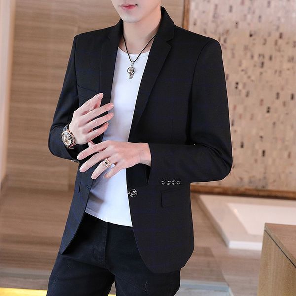 leisure coat handsome slim fit youth single bus men's man small suit, White;black
leisure coat handsome slim fit youth single bus men's man small suit, White;black
