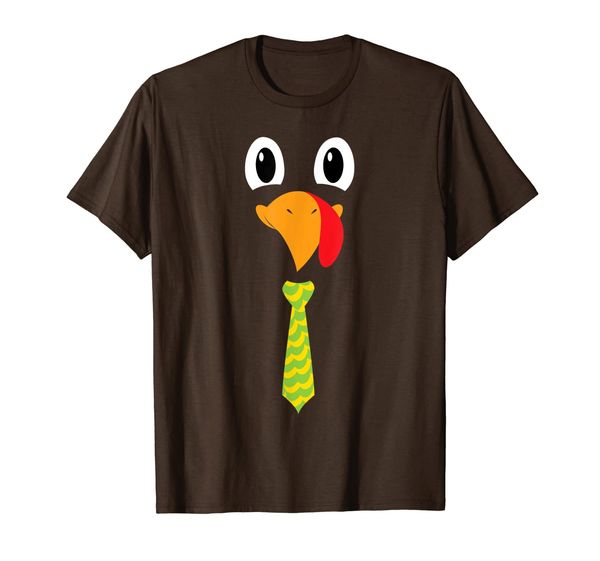turkey face neck tie funny thanksgiving t-shirt men boys, White;black 
turkey face neck tie funny thanksgiving t-shirt men boys, White;black