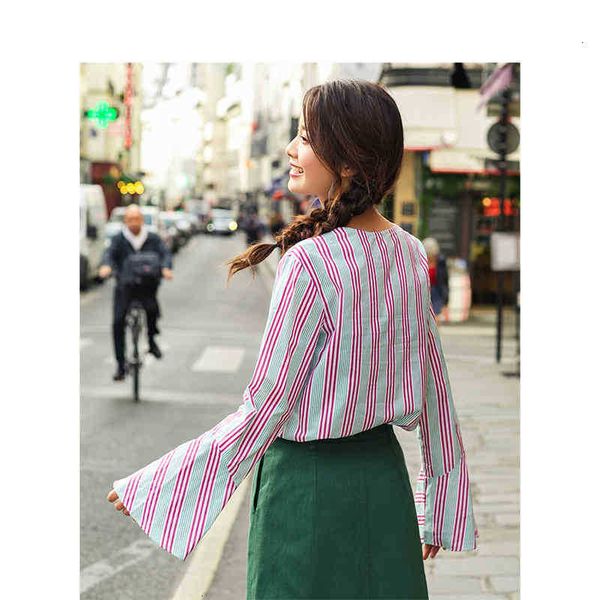 women's blouses & shirts blouses spring v-neck literary embroidery retro striped casual all matched flare sleeves women shirt o10p, White
women's blouses & shirts blouses spring v-neck literary embroidery retro striped casual all matched flare sleeves women shirt o10p, White