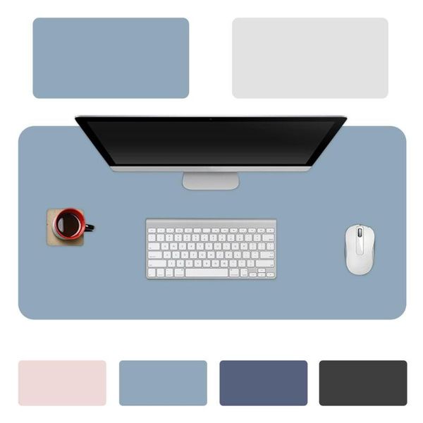 mouse pads & wrist rests double-sided large pad waterproof pu leather office desk mat game computer keyboard non-slip mousepad table cover