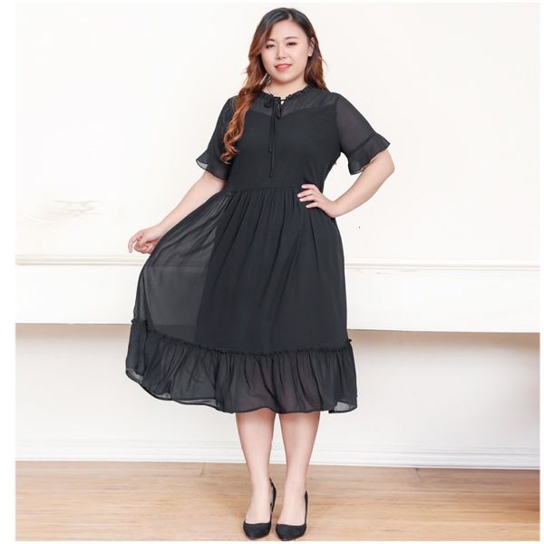 dress female fashion sleeve black summer chiffon flare short sleeves chic woman plus size 10xl loose es, Black;gray
dress female fashion sleeve black summer chiffon flare short sleeves chic woman plus size 10xl loose es, Black;gray