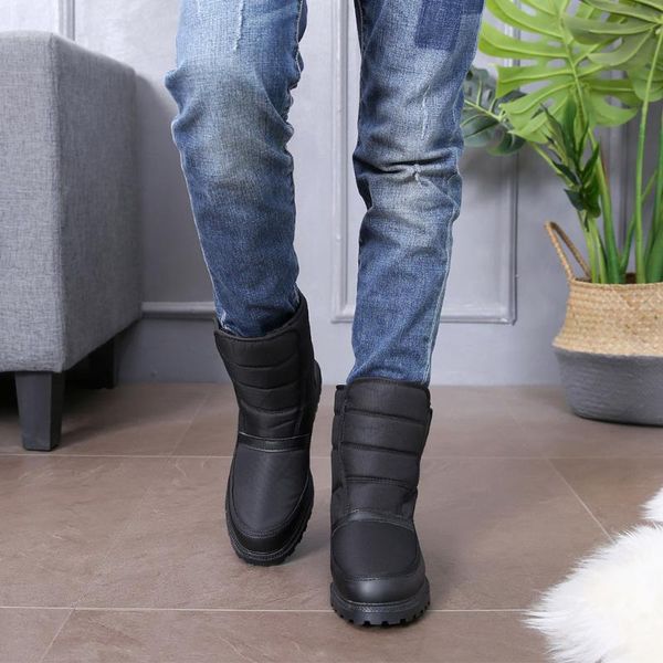 boots winter warm plus velvet non-slip buckle men's snow waterproof anti-skiing shoes high tube cotton outdoor, Black
boots winter warm plus velvet non-slip buckle men's snow waterproof anti-skiing shoes high tube cotton outdoor, Black