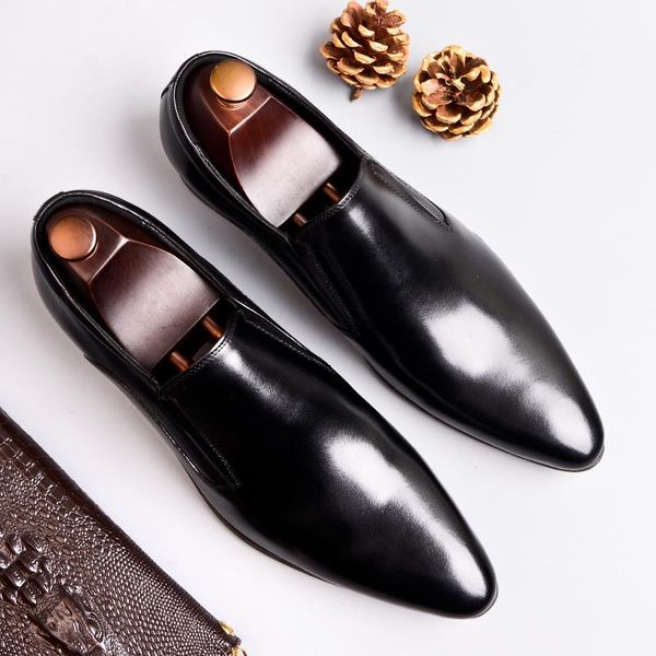 dress shoes 2021 summer men's leather business formal british pointed oxford custom, Black
dress shoes 2021 summer men's leather business formal british pointed oxford custom, Black