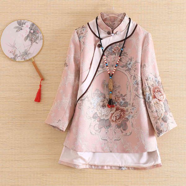 dress embro mill autumn women jacket chinese style retro jacquard 3/4 sleeve elegant loose lady coat female s-2xl, Black;gray
dress embro mill autumn women jacket chinese style retro jacquard 3/4 sleeve elegant loose lady coat female s-2xl, Black;gray