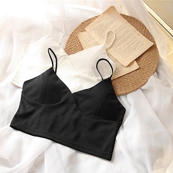 with summer suspender vest women's bottom underwear chest cushion thin shoulder strap net red, Black;white
with summer suspender vest women's bottom underwear chest cushion thin shoulder strap net red, Black;white