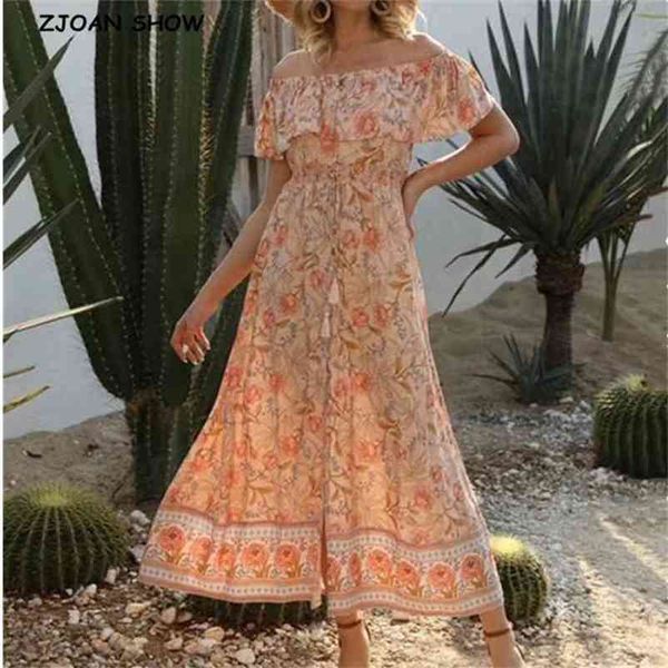 holiday apricot flower off shoulder ruffle short sleeve dress summer bohemia woman single-breasted button long boho dresses 210429, Black;gray
holiday apricot flower off shoulder ruffle short sleeve dress summer bohemia woman single-breasted button long boho dresses 210429, Black;gray