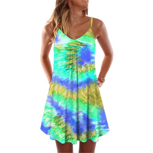 casual dresses 3d gradient print women spaghetti strap short dress green tie-dye fashion lady loose summer mini, Black;gray
casual dresses 3d gradient print women spaghetti strap short dress green tie-dye fashion lady loose summer mini, Black;gray