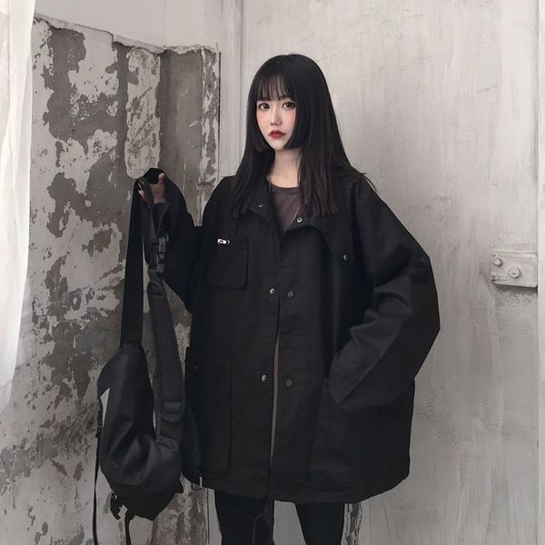 women's jackets harajuku men's and women's black jacket, casual coat with all, retro high collar baseball suit, sunscreen, ko, Black;brown
women's jackets harajuku men's and women's black jacket, casual coat with all, retro high collar baseball suit, sunscreen, ko, Black;brown