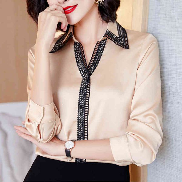 heavy silk women shirts woman satin embroidery blouses hollow out blouse plus size blusas mujer de moda xxl 210427, White
heavy silk women shirts woman satin embroidery blouses hollow out blouse plus size blusas mujer de moda xxl 210427, White