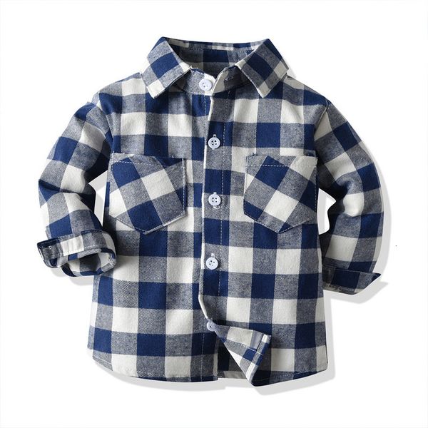 children's shirt spring boys and girls long sleeve plaid shirt casual children's wear, Blue
children's shirt spring boys and girls long sleeve plaid shirt casual children's wear, Blue