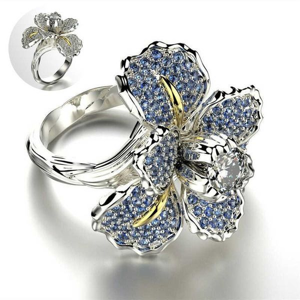 wedding rings flower two tone gorgeous for women party ring size 6-10, Slivery;golden
wedding rings flower two tone gorgeous for women party ring size 6-10, Slivery;golden