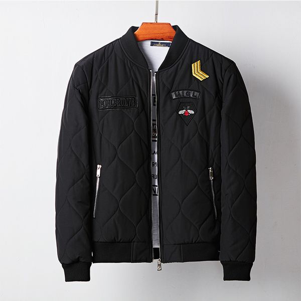 fashion jacket men's stand collar embroidered air force flying cotton padded, Black;brown
fashion jacket men's stand collar embroidered air force flying cotton padded, Black;brown