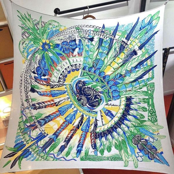 scarves feathers print silk wool scarf wraps for women large square winter shawl cape 135*135cm, Blue;gray
scarves feathers print silk wool scarf wraps for women large square winter shawl cape 135*135cm, Blue;gray