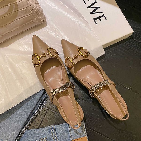 factory sandals women's summer 2021 new french horse buckle pointed cat heel thick heel fairy wind back single shoes zlh, Black 
factory sandals women's summer 2021 new french horse buckle pointed cat heel thick heel fairy wind back single shoes zlh, Black