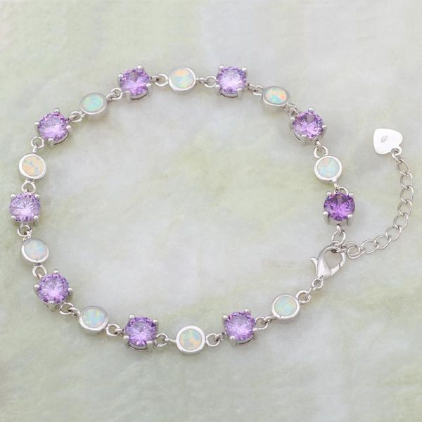 charm bracelets silver color purple zircon white fire opal for women pulseiras femininas wedding jewelry 18.5cm 7.28 inch ab211, Golden;silver
charm bracelets silver color purple zircon white fire opal for women pulseiras femininas wedding jewelry 18.5cm 7.28 inch ab211, Golden;silver