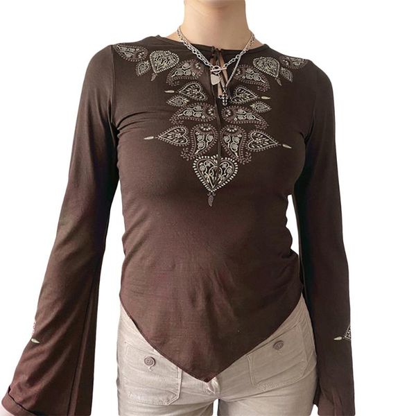 women's blouses & shirts women floral printed pattern round collar simple style close-fitting long sleeve slim female autumn clothing, White
women's blouses & shirts women floral printed pattern round collar simple style close-fitting long sleeve slim female autumn clothing, White