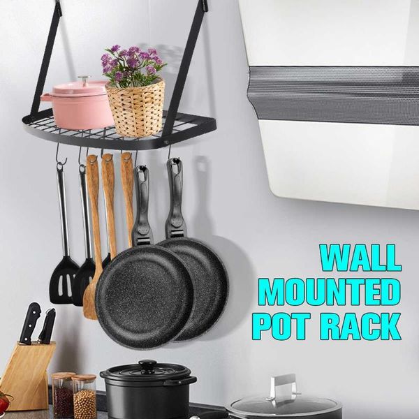 hooks & rails pots pans cookware hanging rack wall mounted iron shelf organizer holder kitchen supplies storage cabinet
hooks & rails pots pans cookware hanging rack wall mounted iron shelf organizer holder kitchen supplies storage cabinet