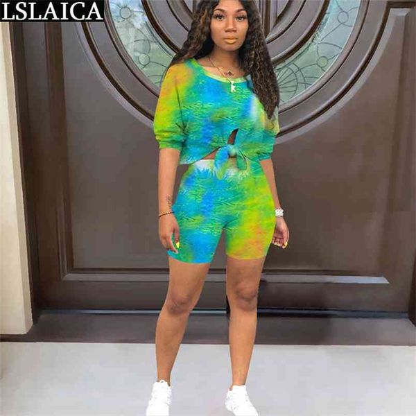 two piece outfits round neck short pant tie dye set causal criss-cross plus size homewear tracksuit ensemble femme 2 pieces 210515, White
two piece outfits round neck short pant tie dye set causal criss-cross plus size homewear tracksuit ensemble femme 2 pieces 210515, White