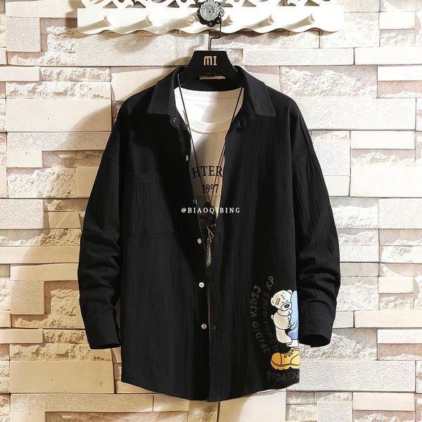 men's casual shirts brand classic hip hop punk loose solid green black cargo long sleeves 2021 spring autumn plus oversize, White;black
men's casual shirts brand classic hip hop punk loose solid green black cargo long sleeves 2021 spring autumn plus oversize, White;black