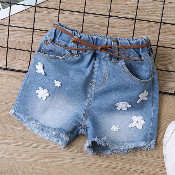 baby girls wear denim shorts, Black