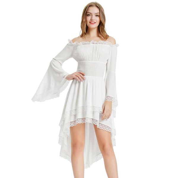 casual dresses women dual-layer high-lo dress comfy long sleeve off shoulder smocked waist lacing solid retro steampunk midi lady, Black;gray
casual dresses women dual-layer high-lo dress comfy long sleeve off shoulder smocked waist lacing solid retro steampunk midi lady, Black;gray