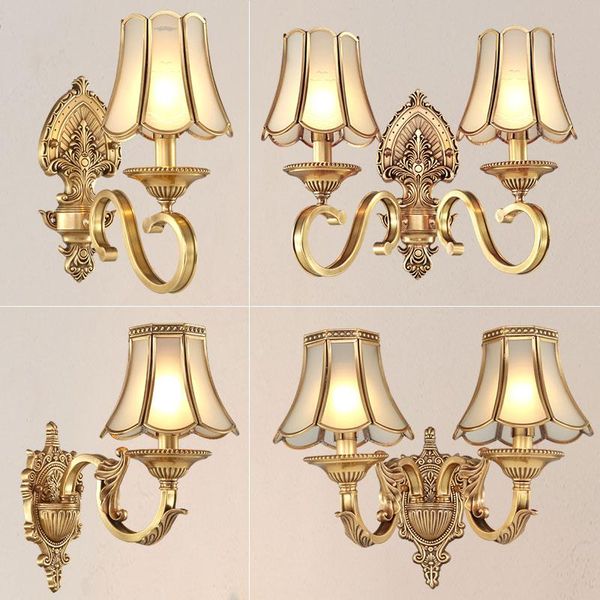 wall lamp european full copper american bedside antique bedroom living room corridor aisle
wall lamp european full copper american bedside antique bedroom living room corridor aisle