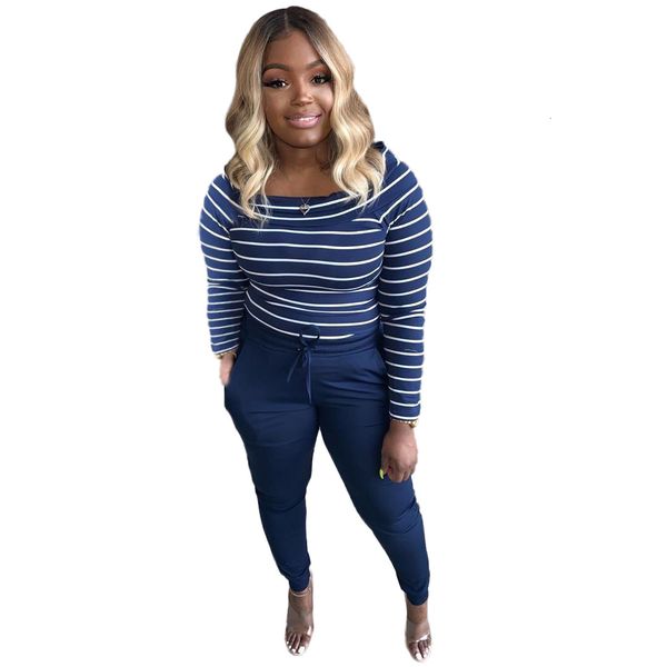fashion stripes women suits style slash neck long sleeves t shirt ny pants casual two pieces outfits spring, Gray
fashion stripes women suits style slash neck long sleeves t shirt ny pants casual two pieces outfits spring, Gray