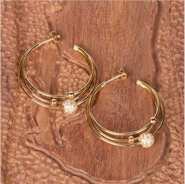 hoop & huggie multi-layer earrings female trendy metallic design circle zircon pendant ear jewelry, Golden;silver
hoop & huggie multi-layer earrings female trendy metallic design circle zircon pendant ear jewelry, Golden;silver