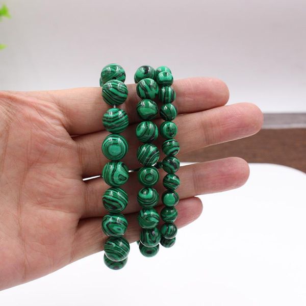 charm bracelets 6/8/10/12mm green malachite stone beads for women men handmade elastic bracelet buddhist jewelry, Golden;silver
charm bracelets 6/8/10/12mm green malachite stone beads for women men handmade elastic bracelet buddhist jewelry, Golden;silver