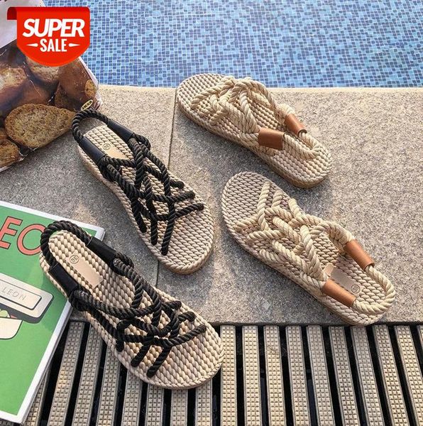 2020sandals woman shoes braided rope with traditional casual style and simple creativity fashion sandals women summer #he93, Black
2020sandals woman shoes braided rope with traditional casual style and simple creativity fashion sandals women summer #he93, Black