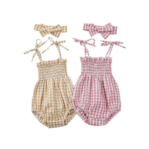toddler baby plaid printing two-pieces set, infant girl's square collar sleeveless bodysuit + headband set jumpsuits, Blue
toddler baby plaid printing two-pieces set, infant girl's square collar sleeveless bodysuit + headband set jumpsuits, Blue