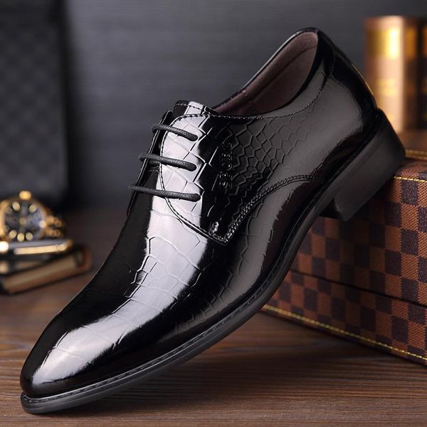 dress shoes limeike men's business office fashion men leather wedding oxford shoe social male flats, Black
dress shoes limeike men's business office fashion men leather wedding oxford shoe social male flats, Black