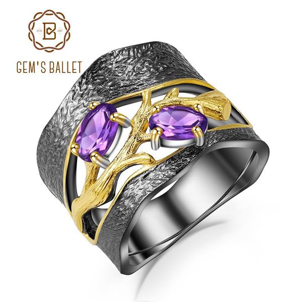 cluster rings gem's ballet natural amethyst gemstones ring fine jewelry 925 sterling silver original handmade floral petal for women, Golden;silver
cluster rings gem's ballet natural amethyst gemstones ring fine jewelry 925 sterling silver original handmade floral petal for women, Golden;silver