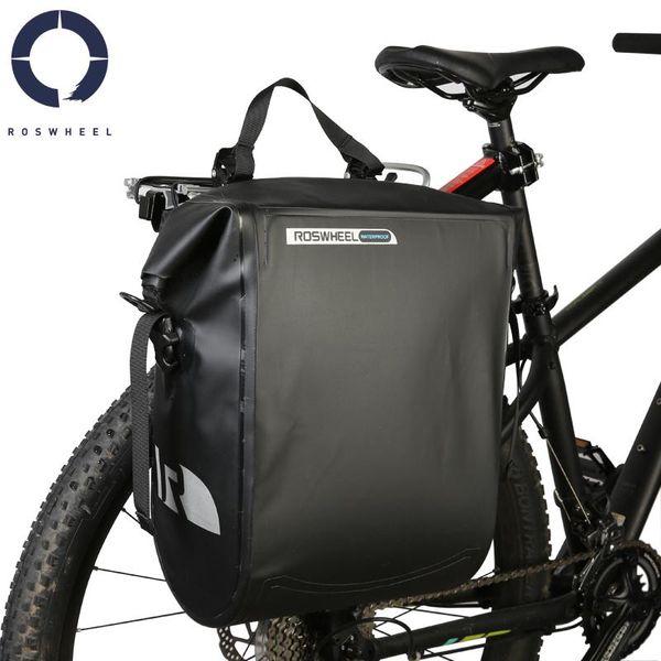 cycling bags waterproof black 20l bike bicycle side pannier bag front accessories