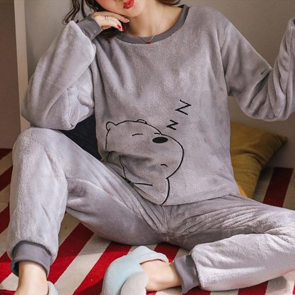 autumn winter pyjamas sets womens sleepwears pajamas suit thick warm coral flannel nightgown female cartoon animal pijama mujer, Black;red
autumn winter pyjamas sets womens sleepwears pajamas suit thick warm coral flannel nightgown female cartoon animal pijama mujer, Black;red