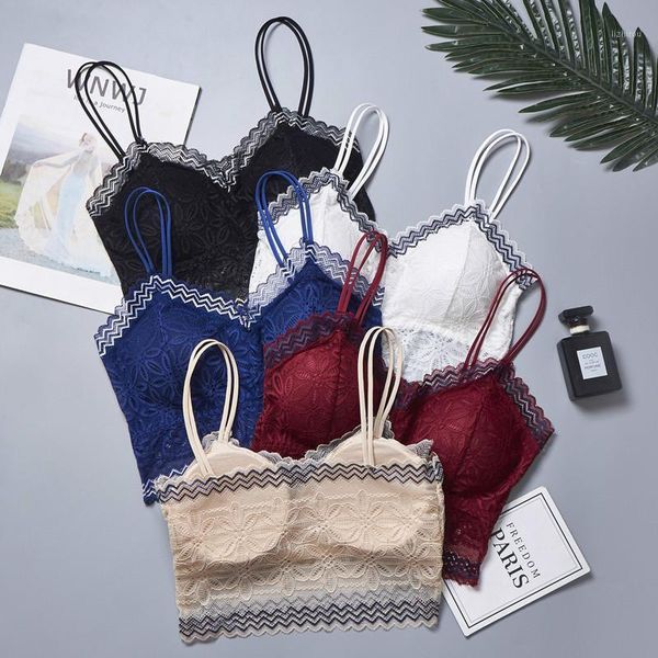 women lace bra push up lingerie wireless bralette full cup wrapped chest underwear femme crop tank bustiers & corsets, Black;white
women lace bra push up lingerie wireless bralette full cup wrapped chest underwear femme crop tank bustiers & corsets, Black;white