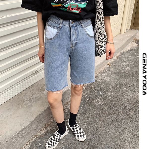 genayooa patchwork pocket streetwear biker women summer korean style high waist feminino denim shorts jeans 210417, White;black
genayooa patchwork pocket streetwear biker women summer korean style high waist feminino denim shorts jeans 210417, White;black