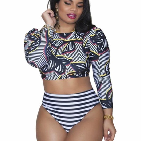 women's swimwear womens long sleeve rashguard high waist two piece bathing suit 2021 striped swimsuit push up bikini plus size 3xl, White;black
women's swimwear womens long sleeve rashguard high waist two piece bathing suit 2021 striped swimsuit push up bikini plus size 3xl, White;black