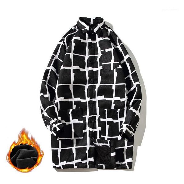 men's trench coats autumn winter thick warm windbreaker jacket long sleeve regular plaid loose coat plus velvet, Tan;black
men's trench coats autumn winter thick warm windbreaker jacket long sleeve regular plaid loose coat plus velvet, Tan;black