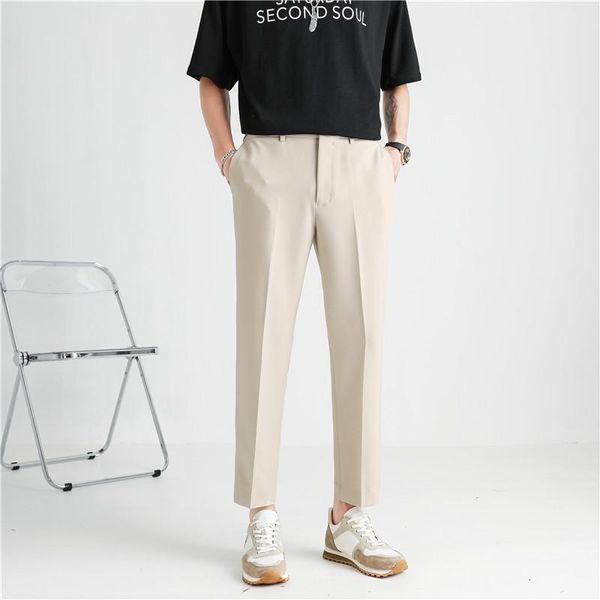 men's suits & blazers summer thin drape pantalon homme ankle length loose straight suit pants men clothing casual office trouser, White;black
men's suits & blazers summer thin drape pantalon homme ankle length loose straight suit pants men clothing casual office trouser, White;black