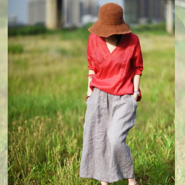 women's pants & capris women summer elastic waist linen ladies vintage solid color wide leg trousers female retro flax calf length 2021, Black;white
women's pants & capris women summer elastic waist linen ladies vintage solid color wide leg trousers female retro flax calf length 2021, Black;white