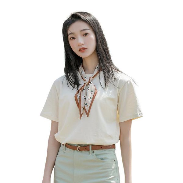 women's t-shirt summer women t-shirts fashion loose solid color round neck short sleeve cotton casual streetwear baggy, White
women's t-shirt summer women t-shirts fashion loose solid color round neck short sleeve cotton casual streetwear baggy, White