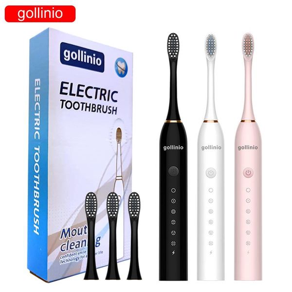 smart electric toothbrush gollinio sonic timer brush 5 mode usb charger rechargeable tooth brushes replacement heads set gl25
smart electric toothbrush gollinio sonic timer brush 5 mode usb charger rechargeable tooth brushes replacement heads set gl25
